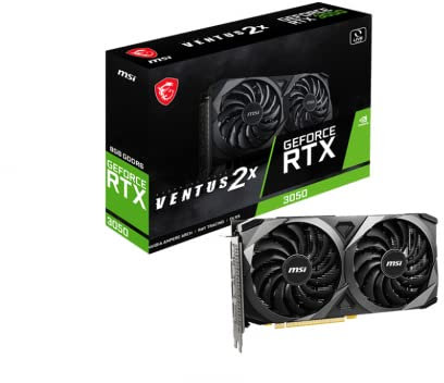 MSI GeForce RTX 3050 VENTUS 2X 8G Gaming Graphics Card - 8GB GDDR6X, 1777 MHz, PCI Express Gen 4 x 8, 128-bit, 3x DP v 1.4a, HDMI 2.1 (Supports 4K)