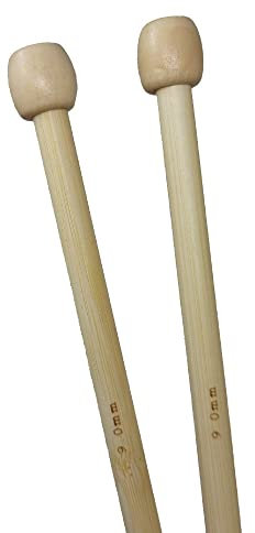 Eco-Friendly Single Point Natural Bamboo Knitting Needles 35cm x 4mm-25mm (9mm)