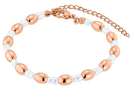 Heideman Armband Maya Damen Edelstahl mit Perle weiß poliert | Elegante Geschenkidee für Frauen zu Weihnachten, nickelfrei, anlauffrei und alltagstauglich