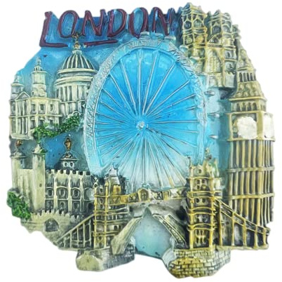 Kühlschrankmagnet, London, England, Großbritannien, Reise-Souvenirs, Zuhause, Küche, Kühlschrank, Dekoration, handbemalt, Bastel-Kollektion