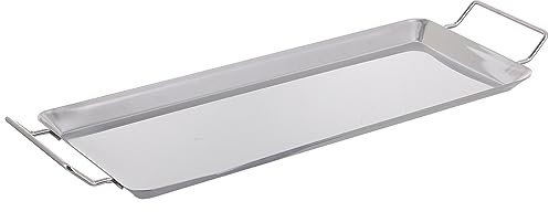 ULTECHNOVO Stainless Steel Grill Plate Tray, Universal Griddle Flat Top Plate, Grill Bowl Grill Accessories for BBQ Charcoal, Gas Grills, Camping, Tailgating, and Parties