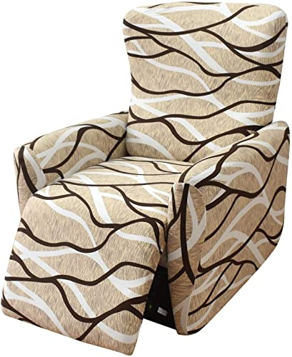 Ruhesessel Bezüge, Stretch Relaxsessel Bezug 4-Teilig Elastischer Antirutsch Husse Relaxsessel Sesselbezug, Überzug für Relaxsessel Sesselschoner für Fernsehsessel Abnehmbare Waschbar ( Color : #26 )