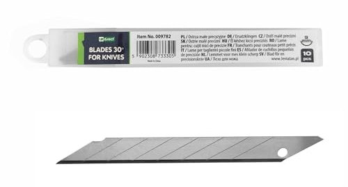 D.RECT - Lame de Cutter 9 mm - Lames de Rechange pour Couteaux - 10 x Lames Cassables et Interchangeables