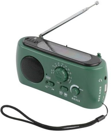 OSALADI Handkurbel Notfallradio Solarbetriebenes Am/fm Kurbelradio Mit Led Taschenlampe Kompakt Für Outdoor Camping Überlebenssituationen