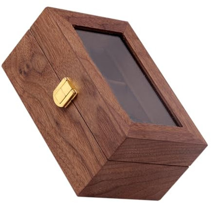 SHERCHPRY 1 Stück Karton Aufbewahrungsbox Für Uhren Aufbewahrungsorganisator Uhrenständer Klarer Schmuck-organizer Holz Armband Uhrenaufbewahrung Vitrine Anti-fall Hölzern Aufbewahrungskiste