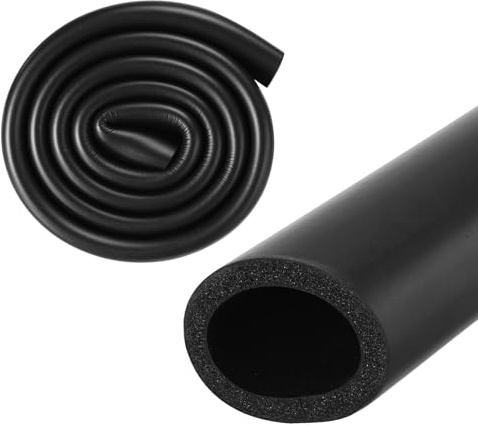 M METERXITY Rohrisolierschaumrohr, 40mm ID 54mm OD 1m Länge, weicher flexibler Schaumstoffschlauch Rohrisolierung für Griffunterstützung/Gitarrenständer/Dachgepäckträger [Schwarz]