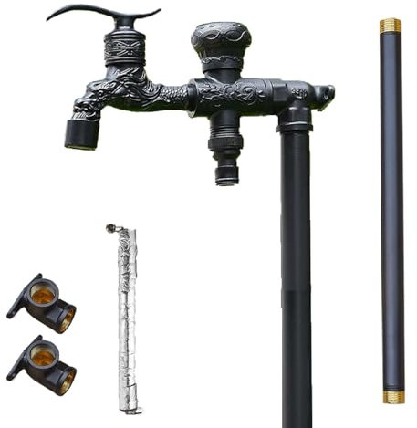 Kupferwassersäule,Wassersäule,wassersäule garten,saeule mit wasserhahn,zapfstelle garten,wasserzapfsäule garten,wassersäule garten mit wasserhahn,wasserhahn frostsicher,standbrunnen(A,80cm/31.4i