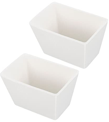 PRETYZOOM Contenedor De Azúcar De Cerámica Blanco Rayas 10 Cm Soporte Para Bolsitas De Té Multifuncional Almacenamiento Para Bolsitas De Té Para Uso Doméstico Juego De 2 Piezas