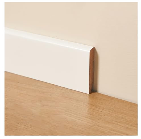 Plinthes Plinthes blanches multi-spécifications, bandes de calfeutrage polyvalentes en bois massif pour la décoration de la maison et la protection des coins, résistantes à l'humidité et aux rayures(H
