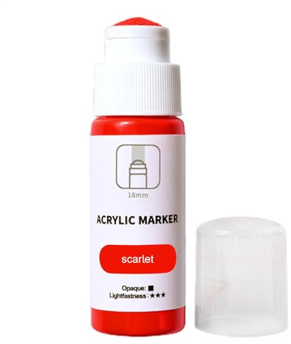 Graffiti-Marker – Graffiti-Mop, Graffiti-Stifte, nachfüllbarer Lackmarker, 60 ml Graffiti-Zubehör, schnell trocknender Acrylfarbstift auf Wasserbasis mit 18 mm Spitze, Acrylfarben-Marker