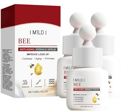 Bienengift Anti-Falten-Creme,Bienengift-Faltenentfernungscreme,Anti-Falten-Feuchtigkeitsspendende Hautcreme zur Faltenkorrektur (3)
