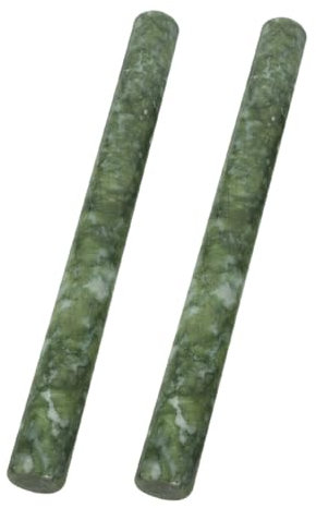 FONDOTIN 2 Stück Marmor Nudelhölzer aus Naturstein Antihaft Pizzateigrolle 26cm für Gebäck und Hygienisch und Leicht zu Reinigen
