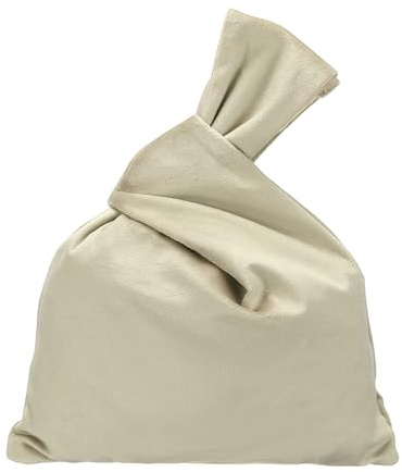 sourcing map Borsa tote in velluto con nodo da polso, da donna, pochette con nodo da polso, clutch da polso, manica borsetta da polso, piccola borsa da sera annodata da polso, Beige, 22 x 31 cm/8.7 x