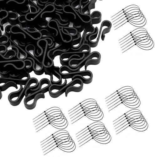 kokdid Lot de 120 crochets de gouttière pour éclairage extérieur et câbles