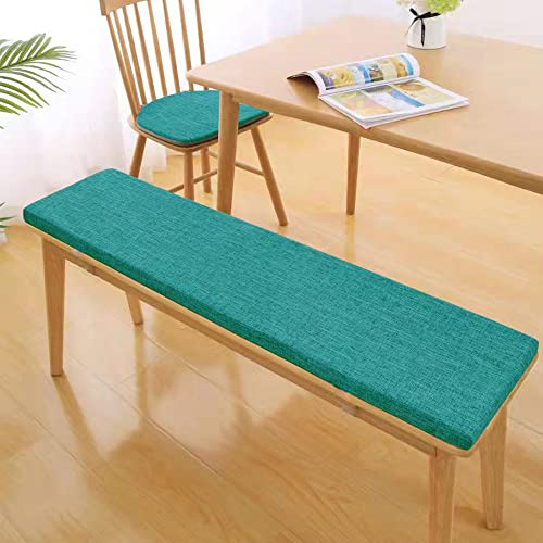 Juego de cojines de banco para exteriores con almohadas de asiento y respaldo para porche, columpio, patio, banco (16 x 16 x 2 pulgadas, verde), cómodo y elegante asiento de jardín