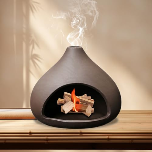 Gelory Mini Ceramic Palo Santo Holder,Ceramic Incense Burner Holder For Wood Sticks Sage Cone Incense,Heat-Resistant, Easy to Clean, Zen Smudge Bowl Perfect for Meditation Yoga(Cone Shape)