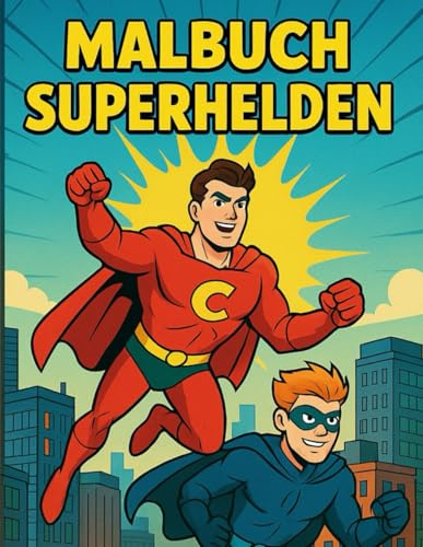 Malbuch Superhelden: Coole Supermenschen mit Superkräften – Ausmalspaß für Jungen & Mädchen