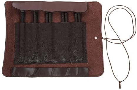 ORFOFE Set di 8 Utensili per Intaglio Legno in Acciaio Anti Ruggine con Borsa Portatile per Artigiani e Principianti nel Fai da Te Legno