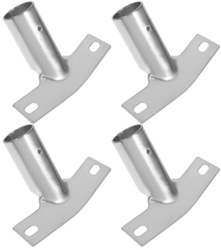 DOITOOL 4Pcs Broom Head Adapter Replacement Set with Handle Connector for Metal Poles, Floor Broom Handle Bracket Compatible with Household Cleaning Tools
