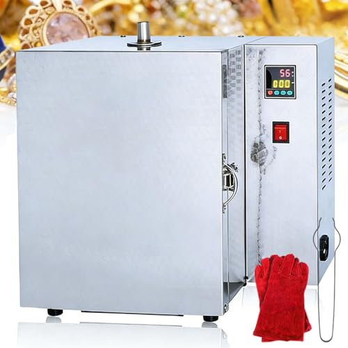 twostronking Muffelofen, 1500 W Elektrischer Keramik Muffelofen, Segmentierte Temperaturregelung, Mit LED-Anzeige, Vierseitige Beheizung, Max. 800 °c, Ideal Für Juweliere, Kunsthandwerker