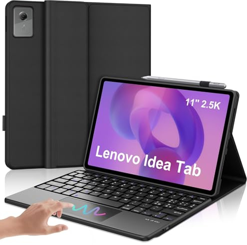 Tastiera per Lenovo Idea Tab 11 Pollici 2025/Lenovo Tab M11 11 Pollici 2024 | Cover Keyboard Touchpad Staccabile, Italiano QWERTY, Custodia Tastiera Bluetooth per Idea 11 TB-336ZU/336FU, Nero