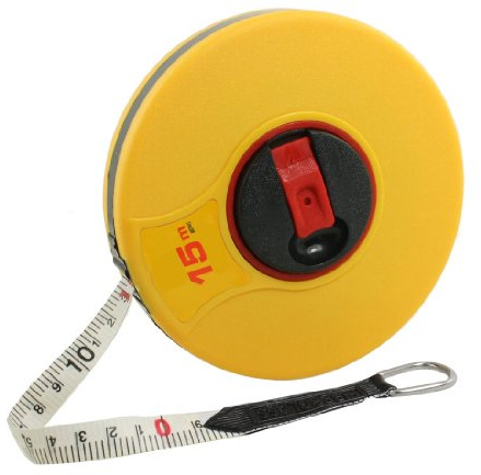 Aexit Flexible outil de mesure 15 m Longueur PU mètre à ruban jaune 301H698