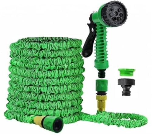 U-Excel Garden Hose Water Pipe Expandable - Flexible Stretchy, Lightweight Strong Spray with 7 Function Nozzle, 50FT 100FT Retractable Garden Watering Pipe for Gardening Car Pet Washing. (100 FEET)