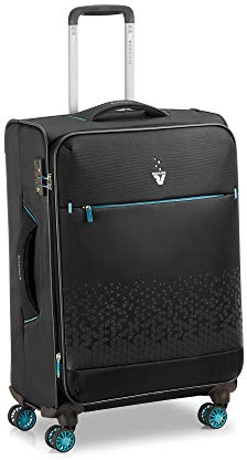 RONCATO Crosslite Mittelgroßer Koffer 65 cm Erweiterbar - Schwarz