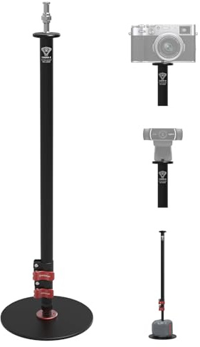 IFOOTAGE Live Studio Monopode à petit encombrement, adaptateur de montage 0,6 cm et 0,9 cm et vis de conversion, structure stable en alliage d'aluminium, 151 cm