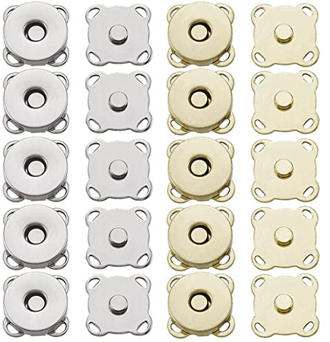 10 Stück Magnetische Druckknöpfe für Taschen DIY Nähen Magnetknopf Magnetverschluss Magnetische Druckknöpfe für Taschen Nähen Basteln Bekleidung