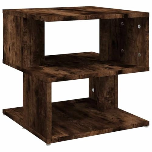 vidaXL Soffbord rökfärgad ek 40x40x40 cm konstruerat trä, avlastningsbord, sido bord, små bord, småbord, avlastnings bord, vardagsrums bord