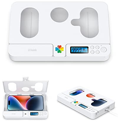 iDiskk Timer-Box Handy Gefängnis, Telefon Gefängnis,Telefon Handy Safe Timed Lock Box für iPhone/Android-Telefone, elektronische Timed locker Box Geschenke für Kinder, Erwachsene (weiß)