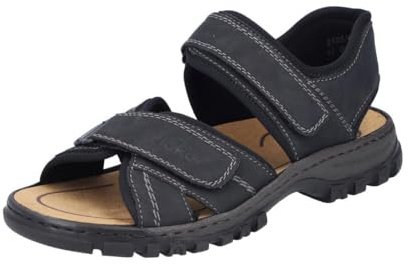 Rieker Sandales pour homme 25051, Noir, 44 EU