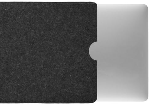 CoverKingz Filz Hülle für MacBook Pro 16 - Notebook Tasche handgefertigt aus Wollfilz - hochwertige Laptophülle aus 100% Schurwolle - Moderne Handmade Filzhülle Case Anthrazit