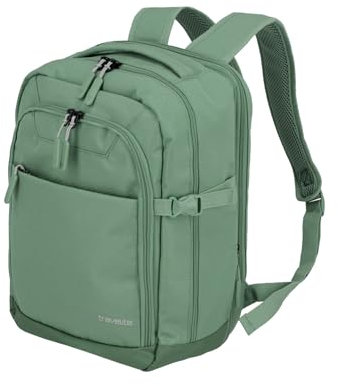 Travelite Handgepäck Rucksack, RyanAir Maße, KICK OFF, Laptop Rucksack 13 Zoll, Praktischer Rucksack mit Dehnfalte + Aufsteckfunktion, 40 cm, 20-23 Liter
