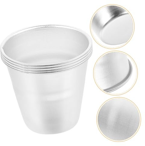 4 Moldes Individuales de Aluminio para Pudín de Aleación de Aluminio