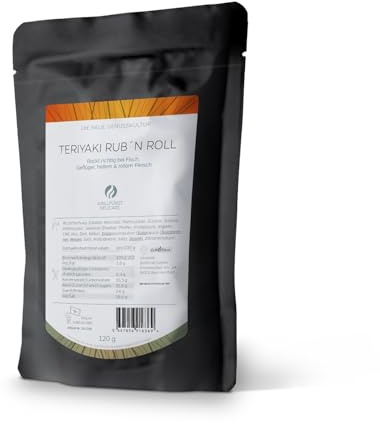 Grillfürst Teriyaki Rub'n Roll Gewürzmischung - 120g, Intensiver Teriyaki-Geschmack in Nachfüllbeutel, Perfekt für Grill, Fleisch & Gemüse, Nachfüllbar und nachhaltig