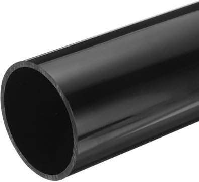 sourcing map PVC Rigid Tube 67.8mm ID 75mm OD Black 330mm/13 | 3 Inch,Round Pipe,Hardware Tubing,High Impact,for Water Pipe,Crafts