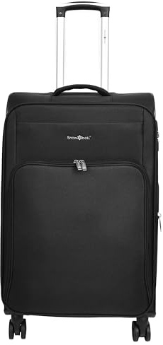 Bellville Valise extensible 8 roues souple avec serrure TSA, Noir , M, Valise