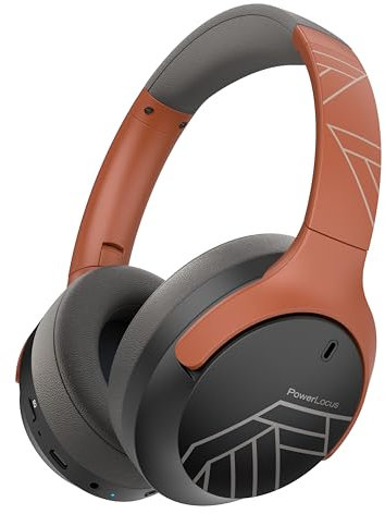 PowerLocus Casque Bluetooth sans Fil, 60H Durée de Lecture, Casque Bluetooth Pliable avec 4 EQ Musique Modes, Casque sans Fil avec Microphone, HiFi, Cache-Oreilles Confortables pour Voyage/Téléphone