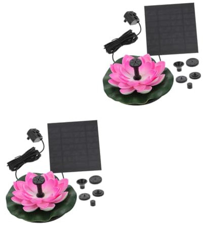 Toddmomy 2pcs Solar Power Fountain for Outdoor Pool Decoration Floating Water Feature Solar Pump for Garden Bird Bath Oxygenating Design