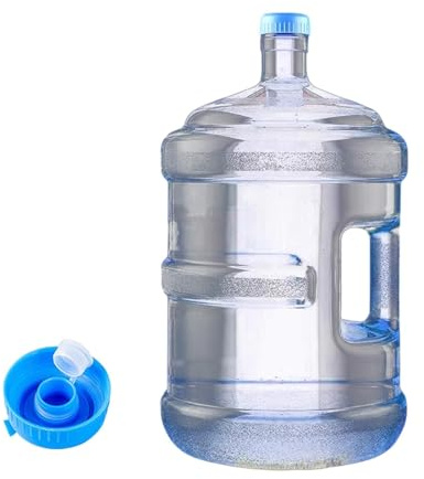 MERIGLARE Wasserspender Flasche Verdickter, Wiederverwendbarer Reine Wasserflasche, Mineralwasserflasche, Wiederverwendbare Plastikflasche, Tragbarer Wassereimer mit Henkel, 18.9l