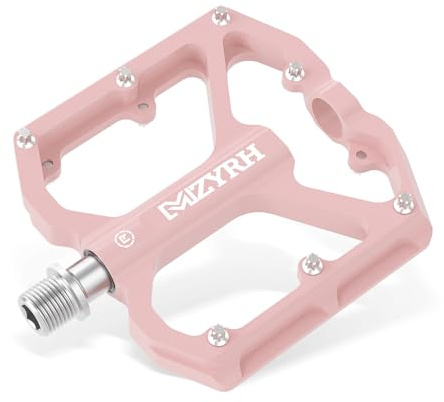 MZYRH Mountainbike Pedale, 9/16 3 Lager Fahrradpedale, rutschfeste leichte Aluminiumlegierung Fahrrad Plattform Pedale für Mountainbike, Rennrad (rosa-mz)