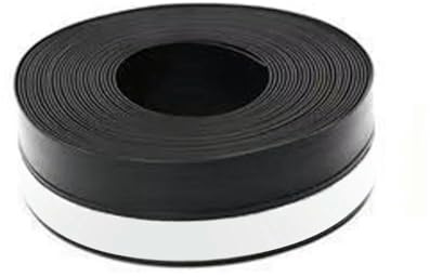 Joint d'étanchéité en silicone pour fenêtre, porte, douche, vitre, côté porte, isolation anti-poussière, réduction du bruit - Noir - 45 mm - 1 m