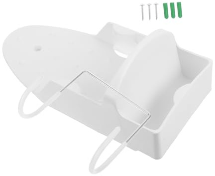 Soporte de Pared para Plancha Blanco, Acero Inoxidable y Plástico
