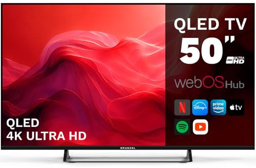 Grunkel QLED-5025W Smart TV, 50 Pulgadas, 4K UHD, webOS, Quantum LED, Wi-Fi, 3 HDMI, 2 USB