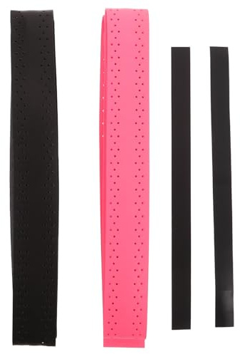 Veemoon Nastro Overgrip in Pu Antiscivolo per Impugnatura Mazze da Golf, Set 4 Pezzi Bicolore Nero e Rosa, Fascia Avvolgente Assorbente per Allenamento e Partite di Golf