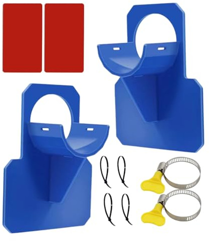 Soporte de tubo de piscina – 10 x 7,7 cm PVC para manguera de agua de piscina | Soporte de repuesto de herramienta de gancho ajustable Accesorios para tubo, patio, jardín al aire libre