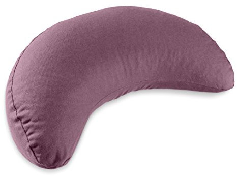 Lotuscrafts Yogakissen Halbmond Shanti - Halbmondkissen - Meditationskissen mit Bezug aus 100% Baumwolle - Yoga Sitzkissen halbmondförmig mit Dinkelfüllung - GOTS Zertifiziert