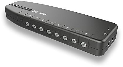 Signal Booster, SLx TV Amplifier 8 Output 27824BMR - Improve Picture Quality And Channel Reception - Boost Your HD TV/FM/DAB Signal 8 Way - For HD and Freeview
